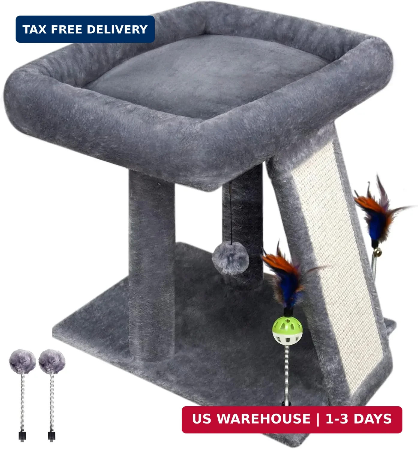 TWDEPART Cat Tree Tower with Cat Scratching Post for Indoor Cats, Activity Centr