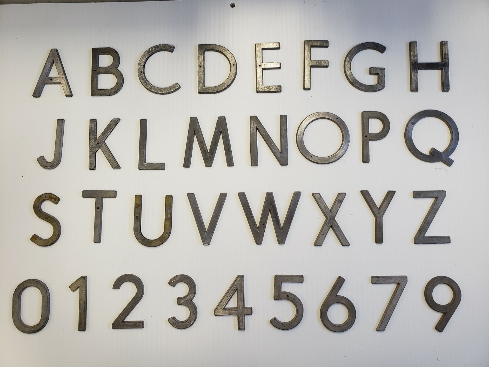 Metal Letters and Numbers 2 1/4 inch long Straight Font price per letter*