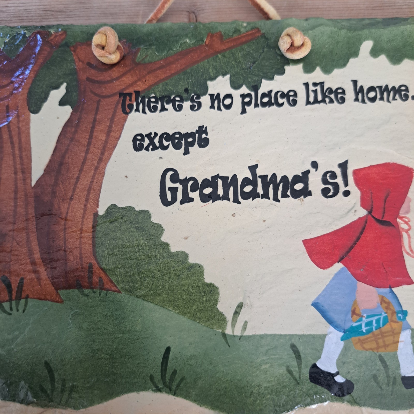 Vintage GRANDMA&rsquo;S HOME Plain Jane New Orleans Slate Roofing Art Hanging Plaque
