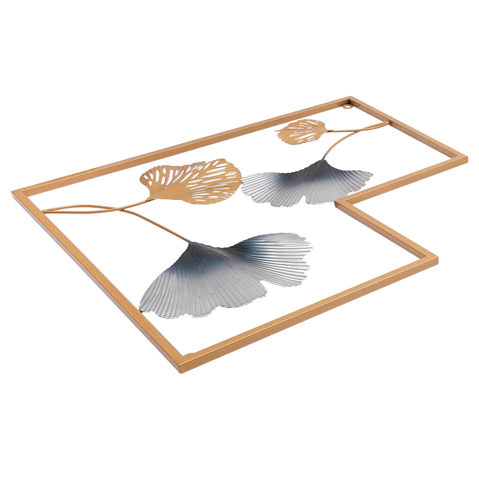 Gold Set of 3 Ginkgo Wall Art Hanging Sculpture Home Art Decor 164*2*70.5cm NEW