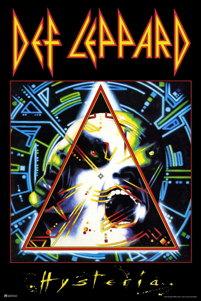 Def Leppard Hysteria Album Cover Heavy Metal Music Band Rock Roll Poster 24×36