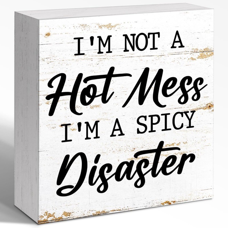 White Weathered Wooden Sign Casual Life Quote Living Room Shelf Decor Gift