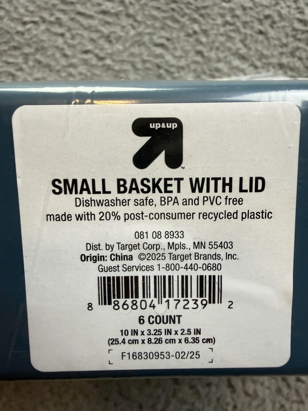 3x Up & Up Small Basket With Lid 6 Count Pastel Plastic Storage Bins Multicolor
