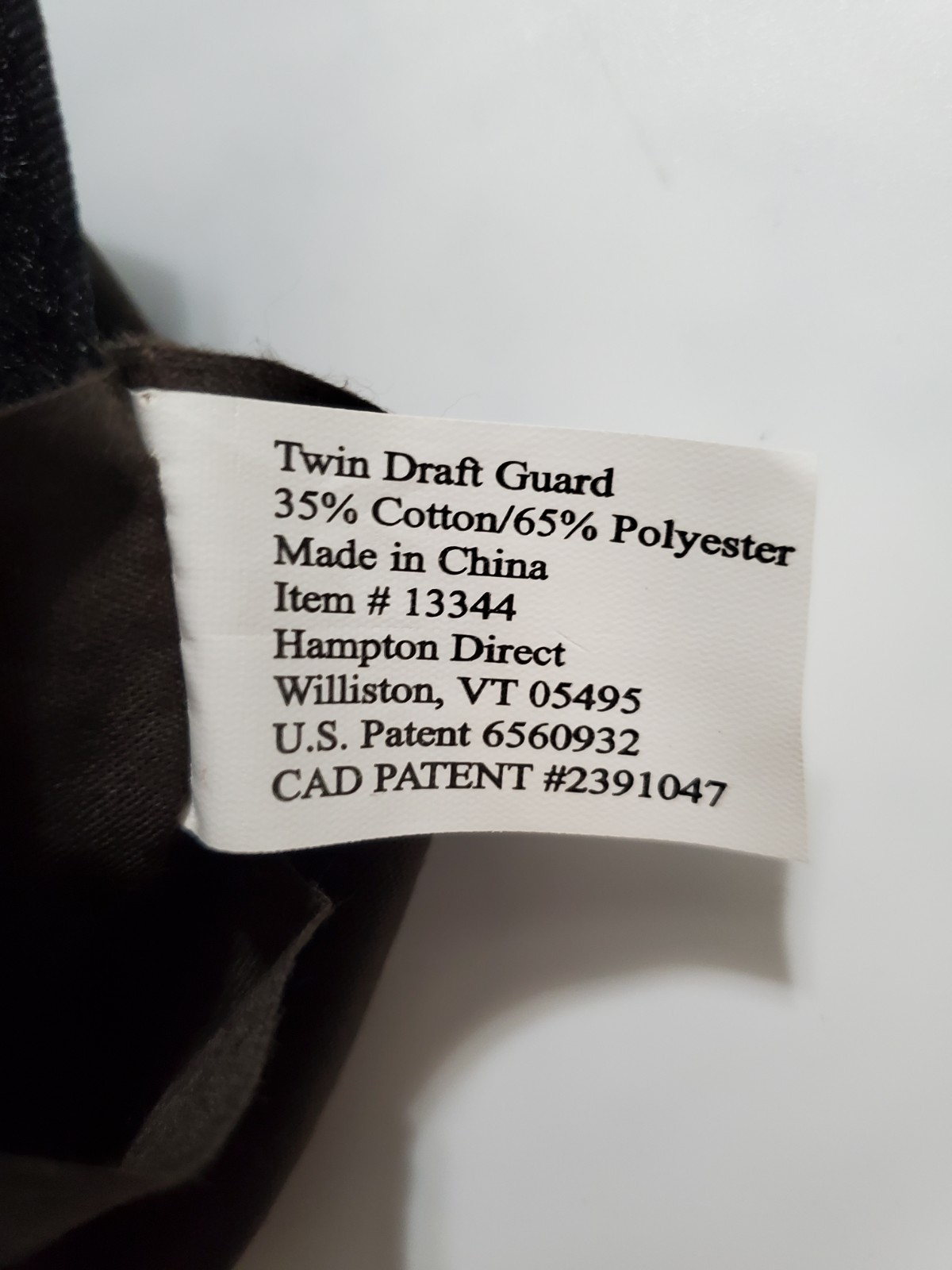 Twin Draft Guard Doors Windows Set of 2 Wind Blocker 35&Prime; Adjust Length Brown