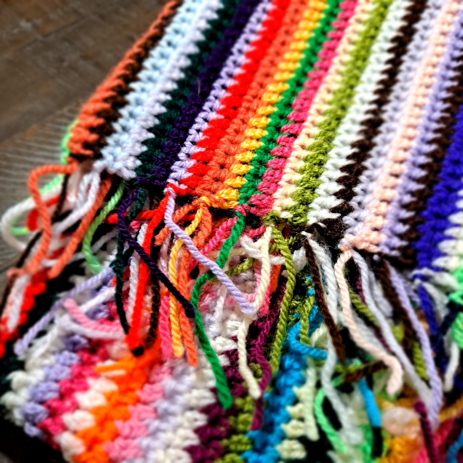 Lapghan | Very Colorful Accent | 27 x 30 | Great Gift | Easy Care Acrylic