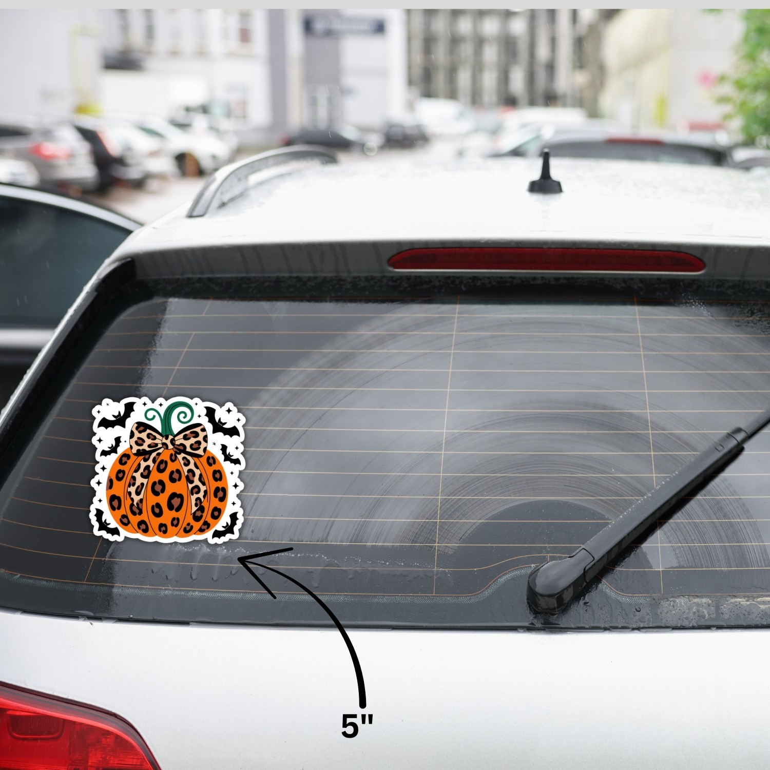 4pcs Leopard Print Pumpkin Stickers – Halloween Fall Vinyl Decals