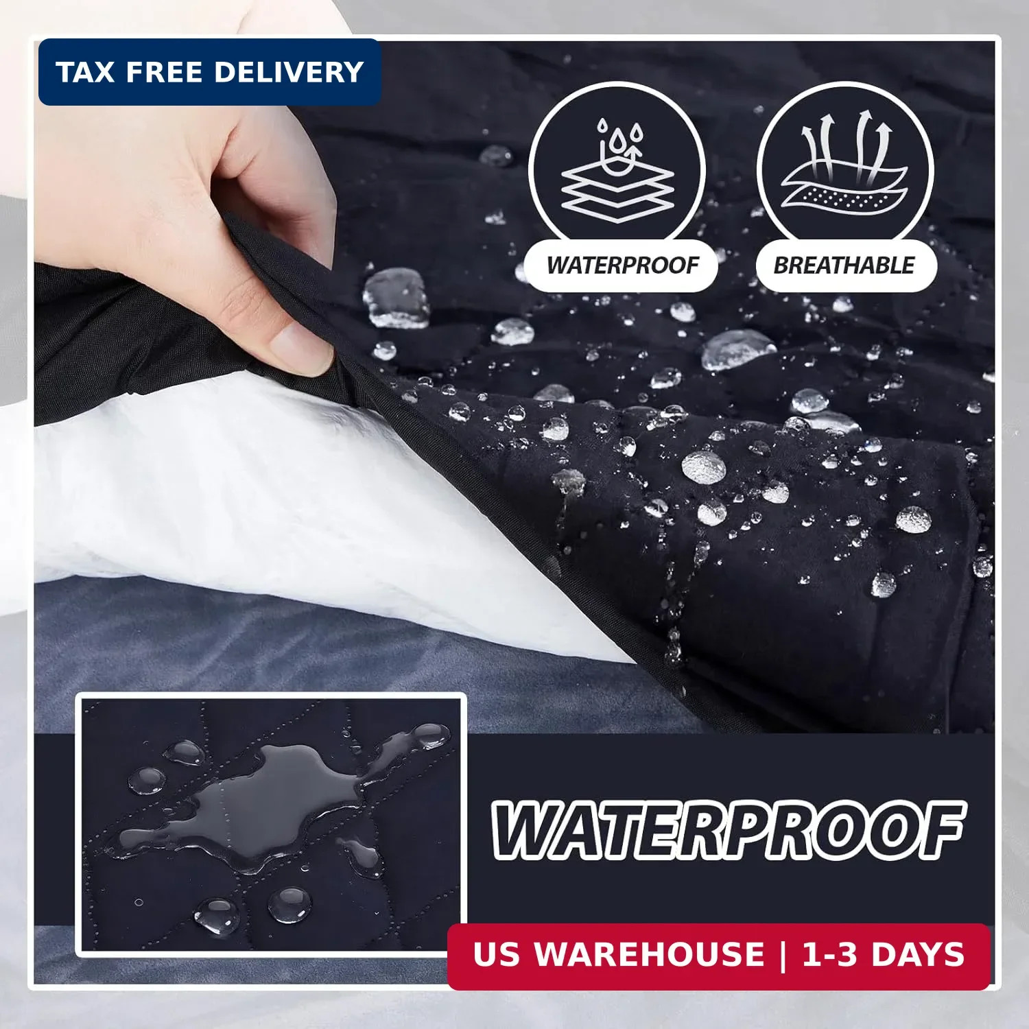 Truck Bed Air Mattress Sheet for 5.5 to 5.8 ft Full Size Pickup Trucks Waterproo