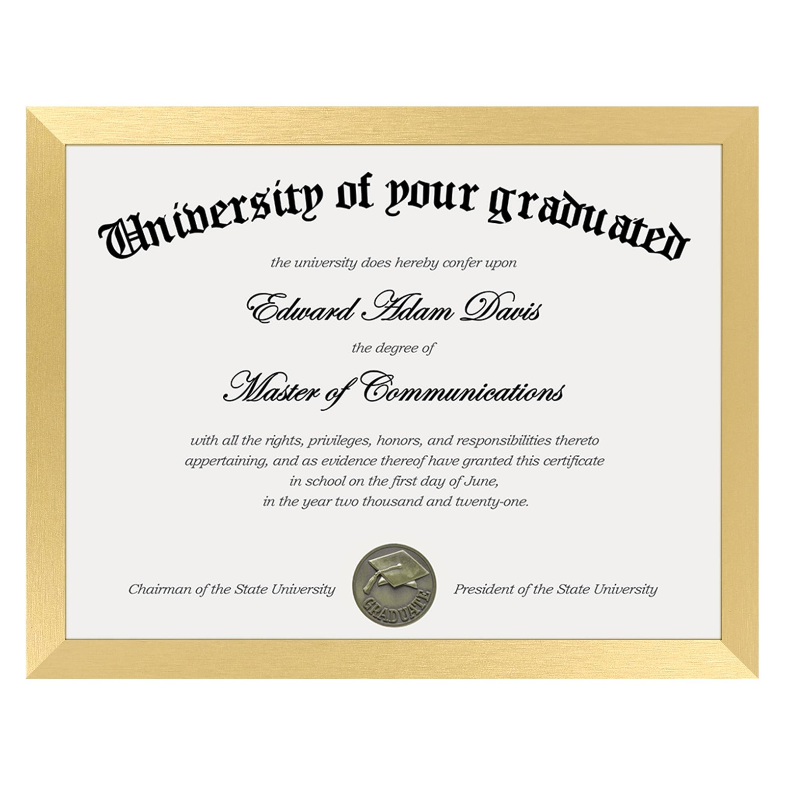 upsimples Certificate Frame with Clear Plexiglass, 8.5 by 11 Picture Diploma