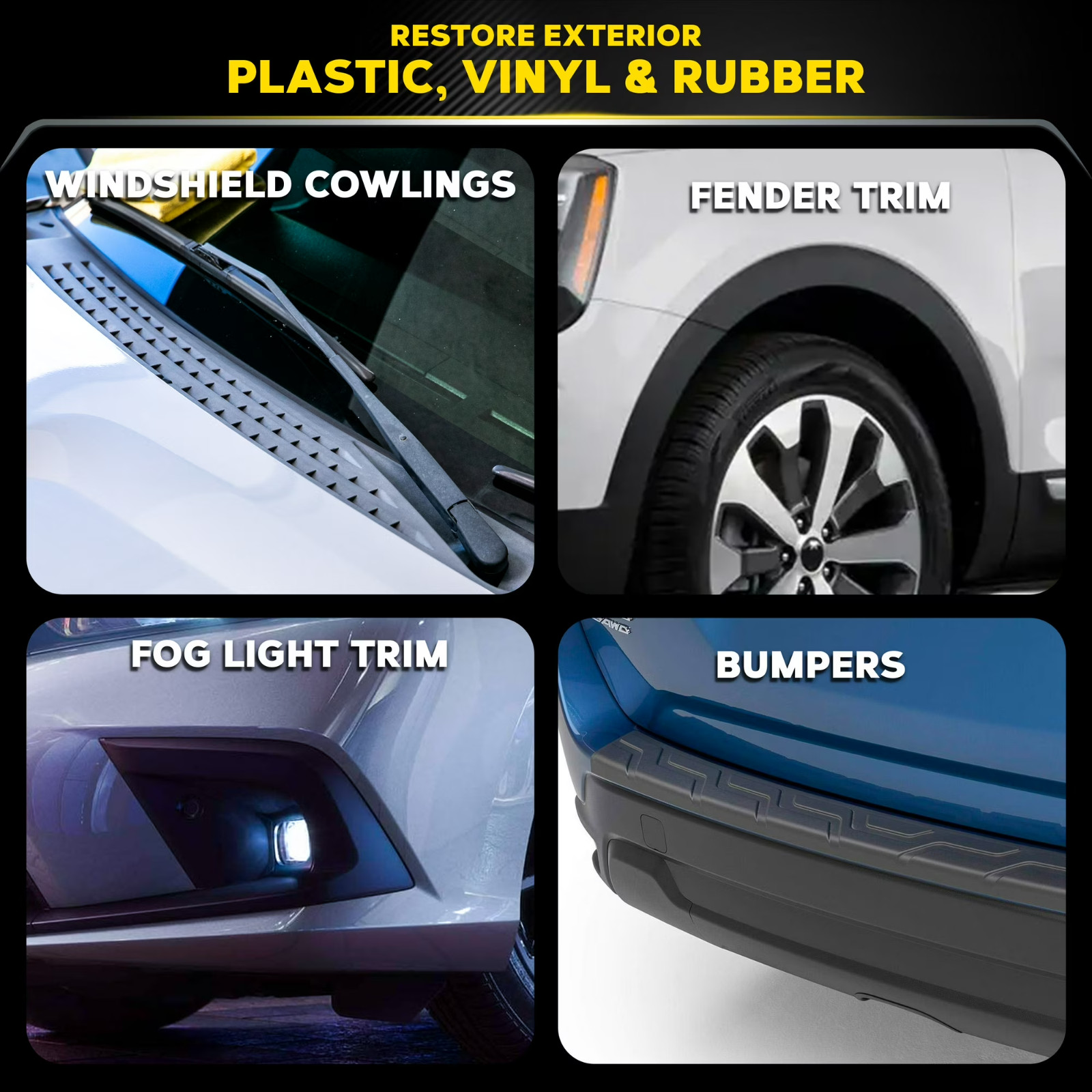Meguiar&rsquo;s Ultimate Black Plastic Restorer, Durable Car Restorer for 12 oz.
