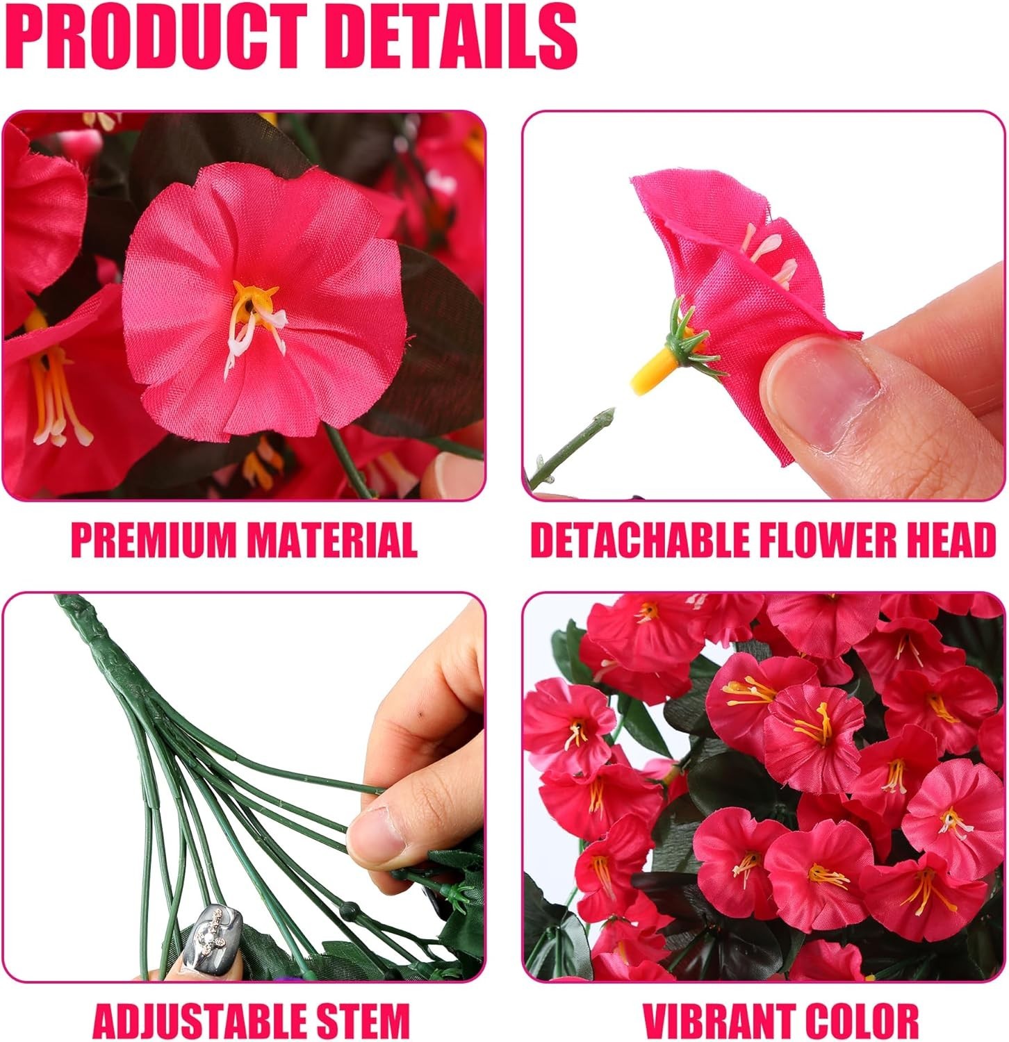 Beautiful 2PCS Artificial Hanging Flowers – Trailing Vines for Home Decor