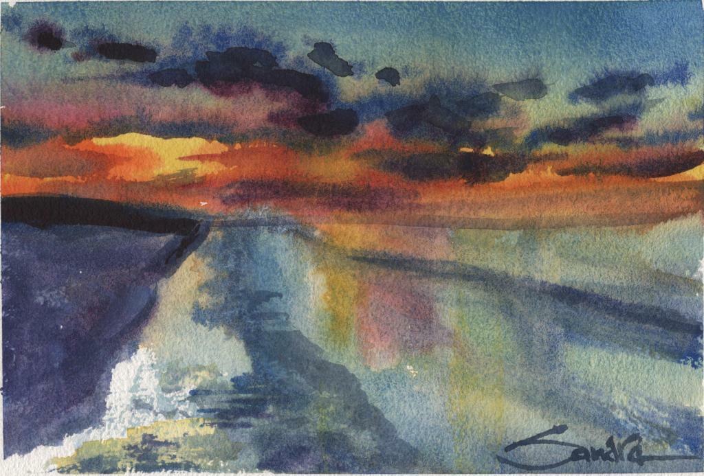 California Shore : Signed LE Art Print : Sandra Watercolors™ California