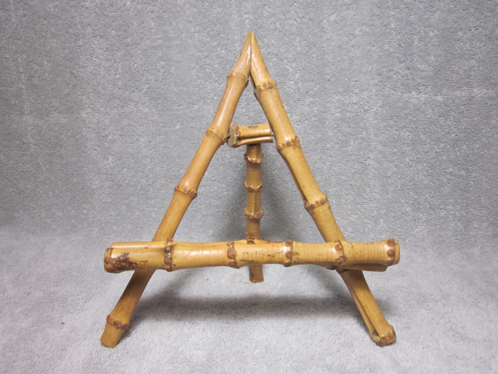Vintage Genuine Bamboo Easel Painting Display Stand « A » Shape *8 1/4&Prime;x 7&Prime;
