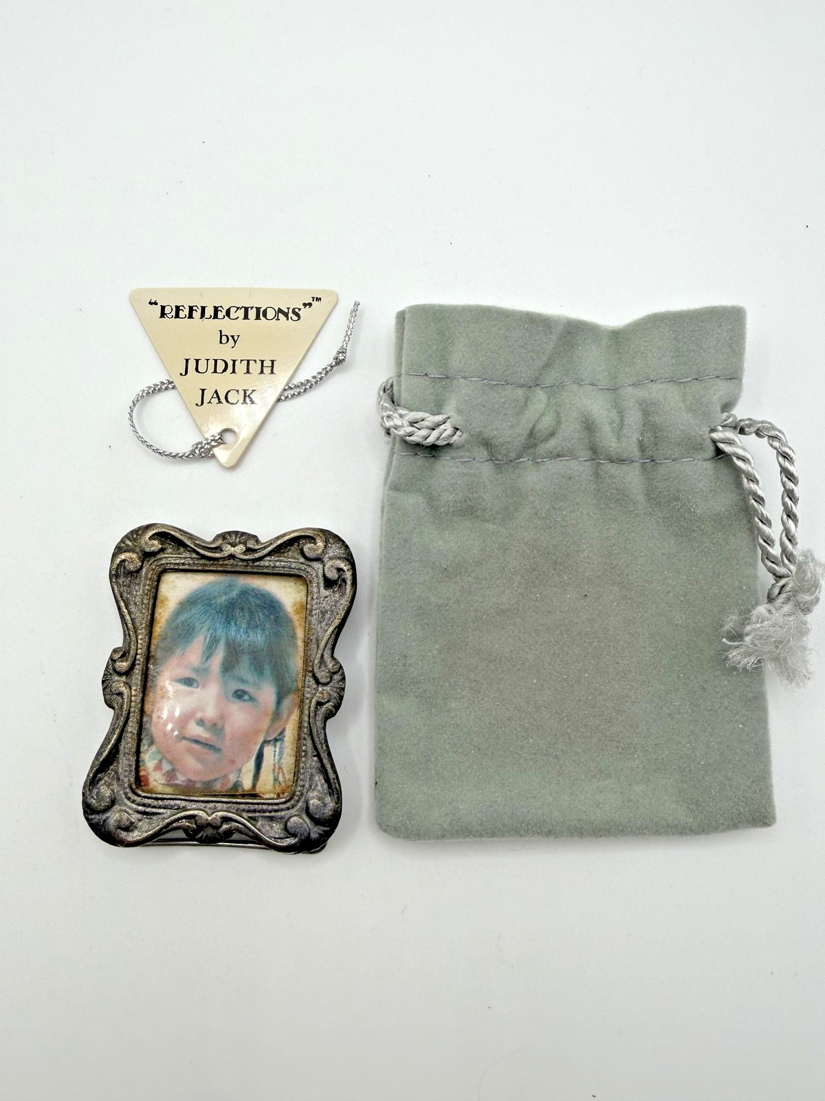 JUDITH JACK REFLECTIONS MINI PICTURE FRAME SILVER 2X3 MADE IN ENGLAND