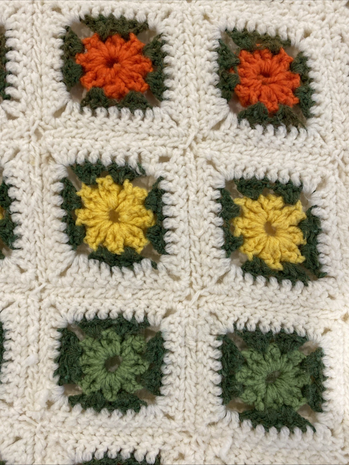 Handmade Handcrafted Granny Square Crochet Afghan Throw Blanket 69×42