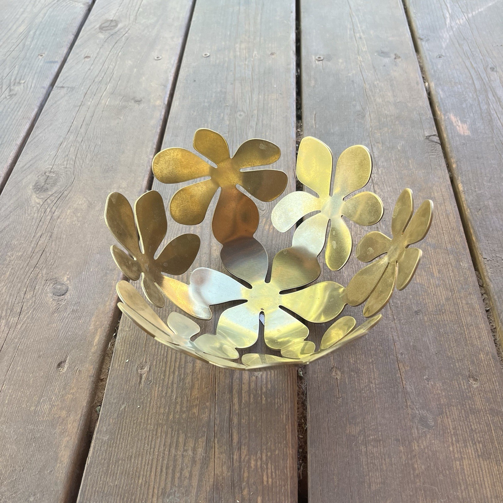 Ikea Stockholm Brass Flower Bowl by Monika Mulder 8&Prime; Scandi Art