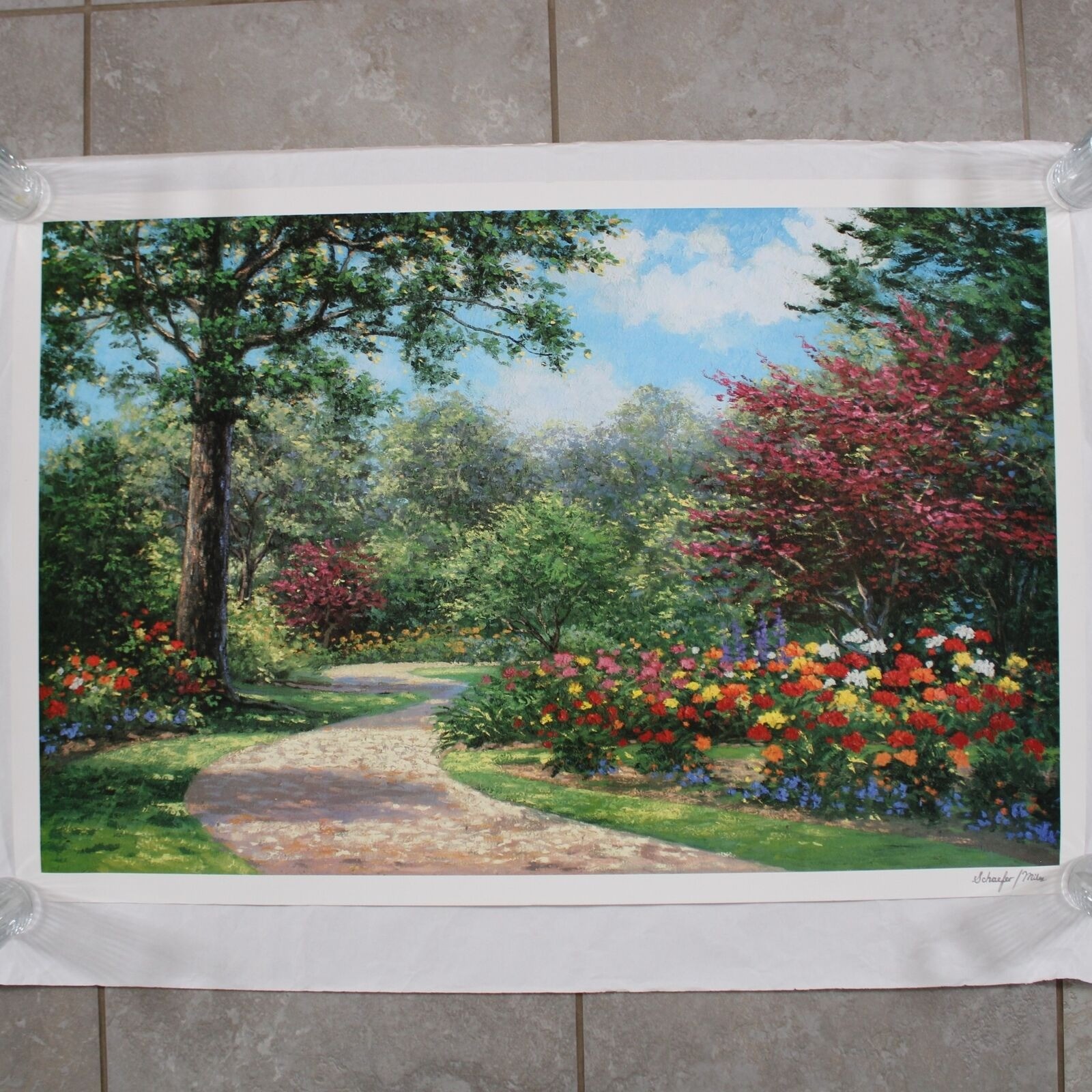 Schaefer Miles Summer Enchantment Signed Art Seriolithograph 40×26.5