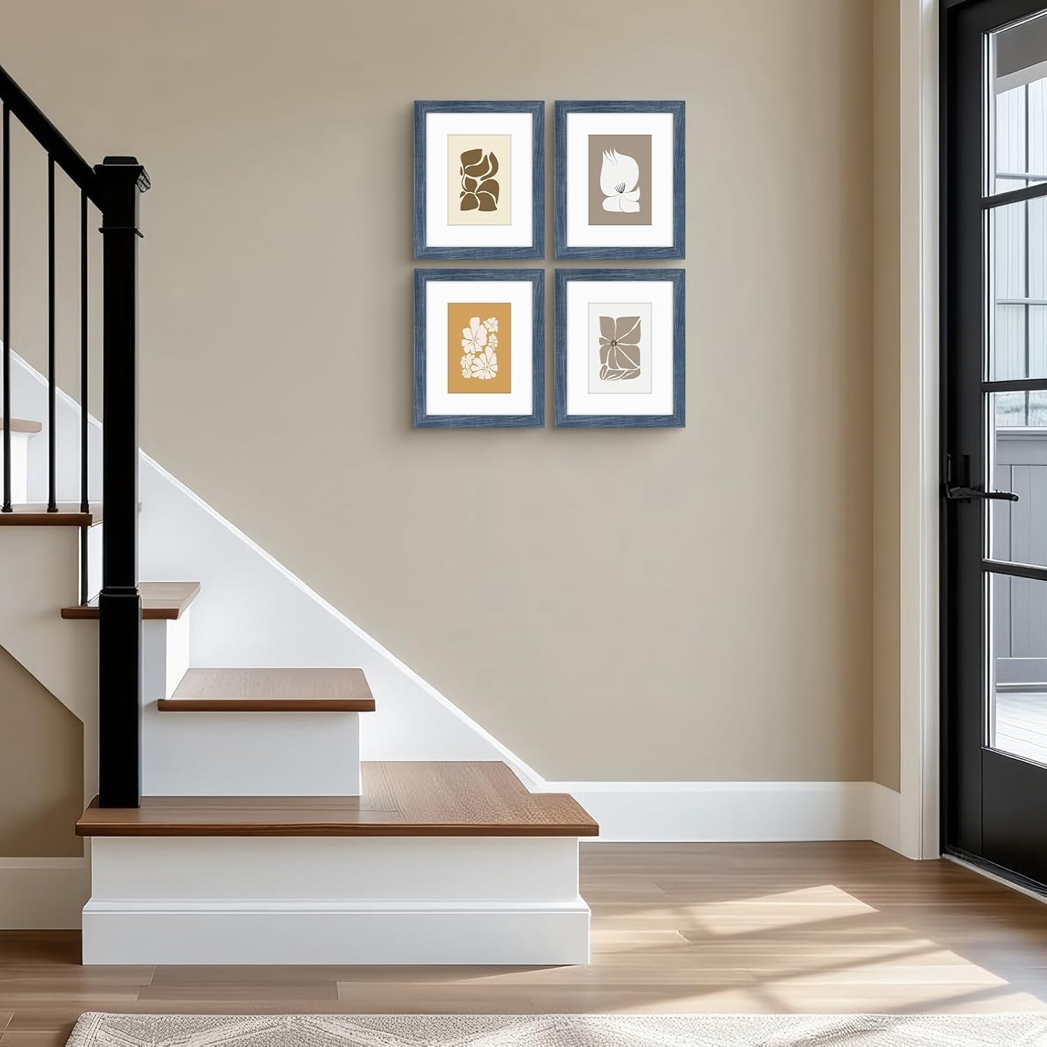 Versatile Blue 8×10 Frame with Removable Mat for Vertical or Horizontal Display