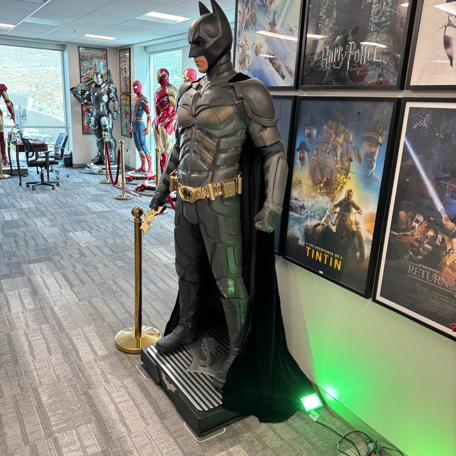 Dark Knight Batman Christian Bale Life Size 1:1 Statue Queen Studios No Crate