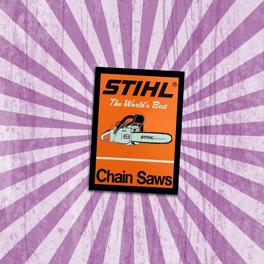 Antique Chainsaw Sticker | Hardhat Decal | STIHL Chain Saws