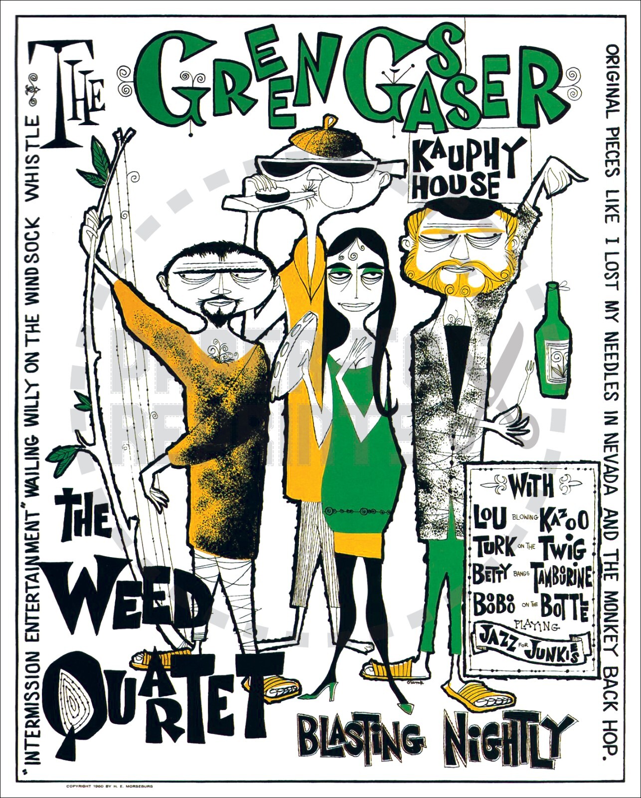 THE GREEN GASSER – ROLLY CRUMP POSTER – VINTAGE REPRINT