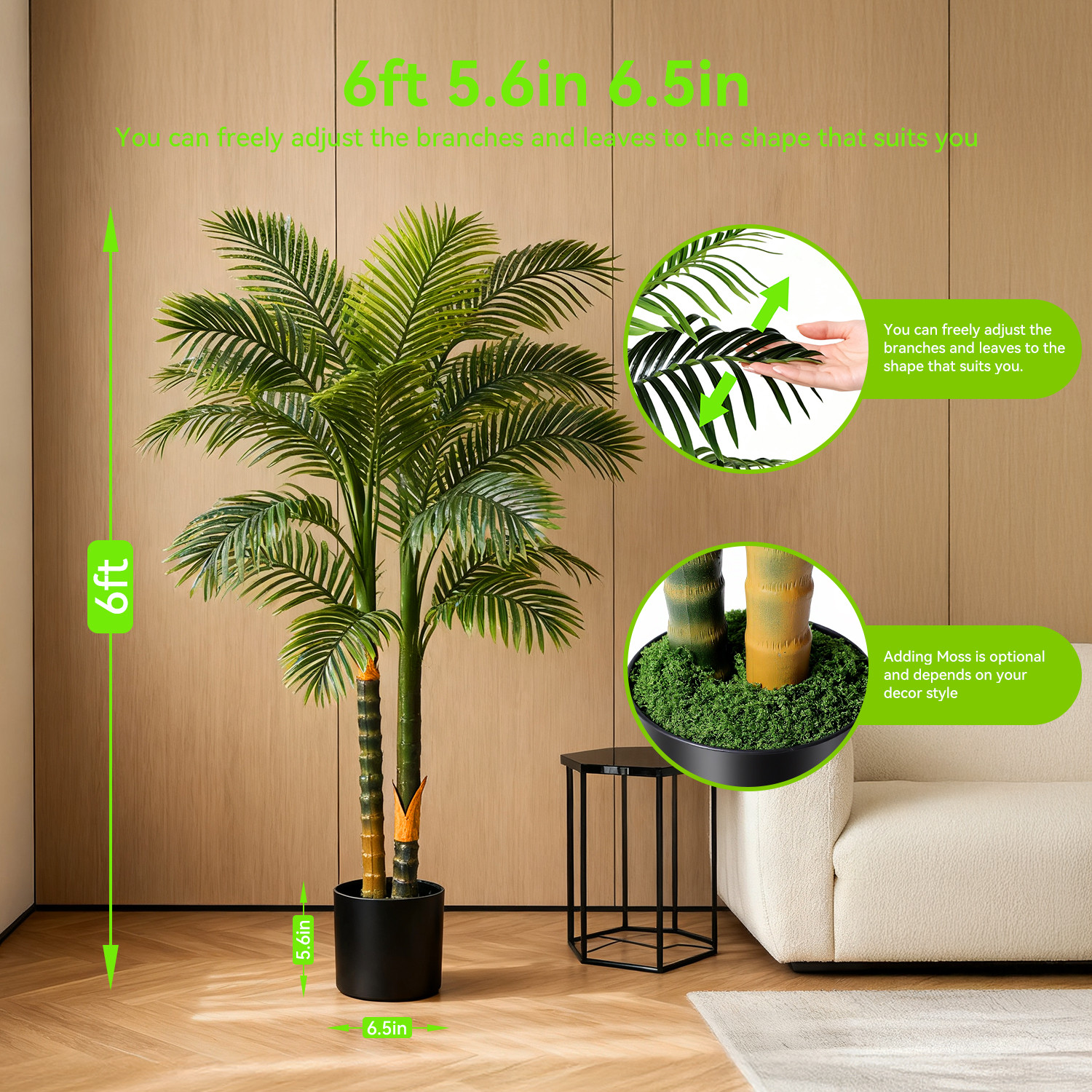 NOVAROOT 5FT/6FT Artificial Tree ihdoor outdoor,Artificial Plants for Home Decor