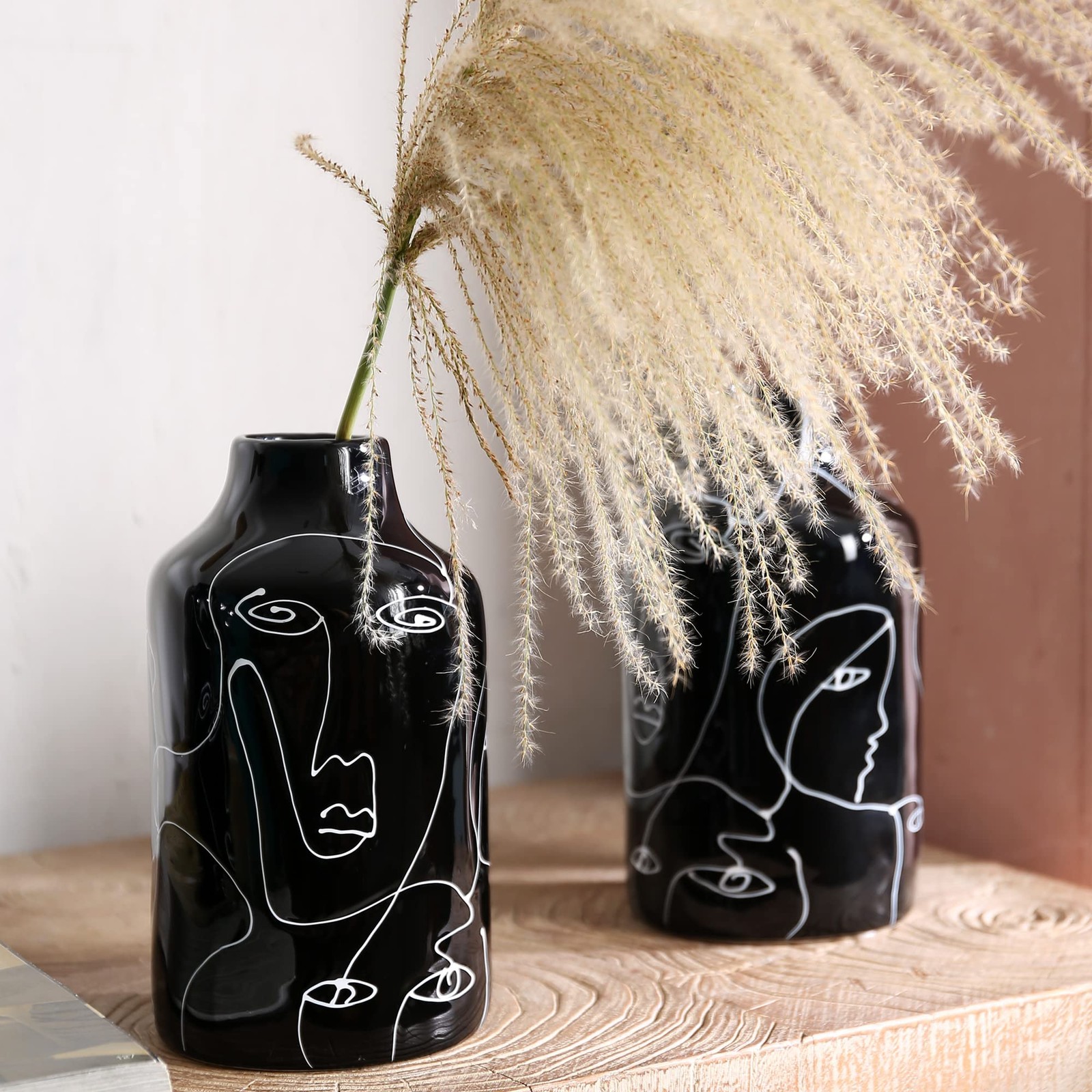 Ceramic Vase Irregular face Design Decorative Flower Vase for Home Decor Living