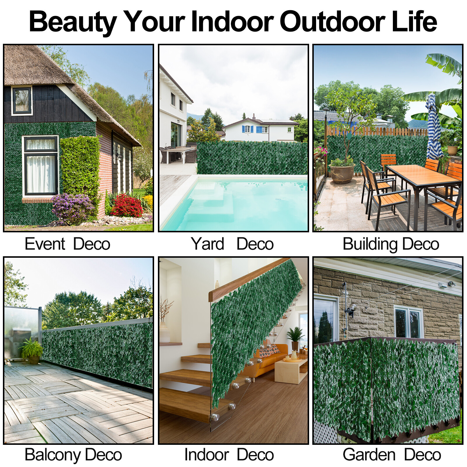 Artificial Boxwood Panel Roll Hedge Decor 39*118 Inch Privacy Fence Grass US