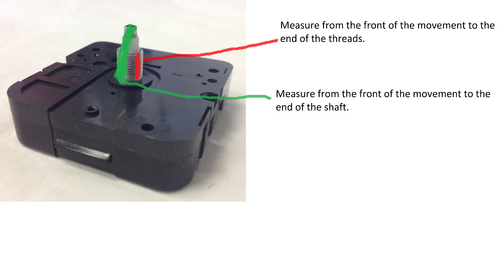 NEW Easy Snap-In Clock Movement with Press-On Hands – Threaded Shaft (MTW-41)