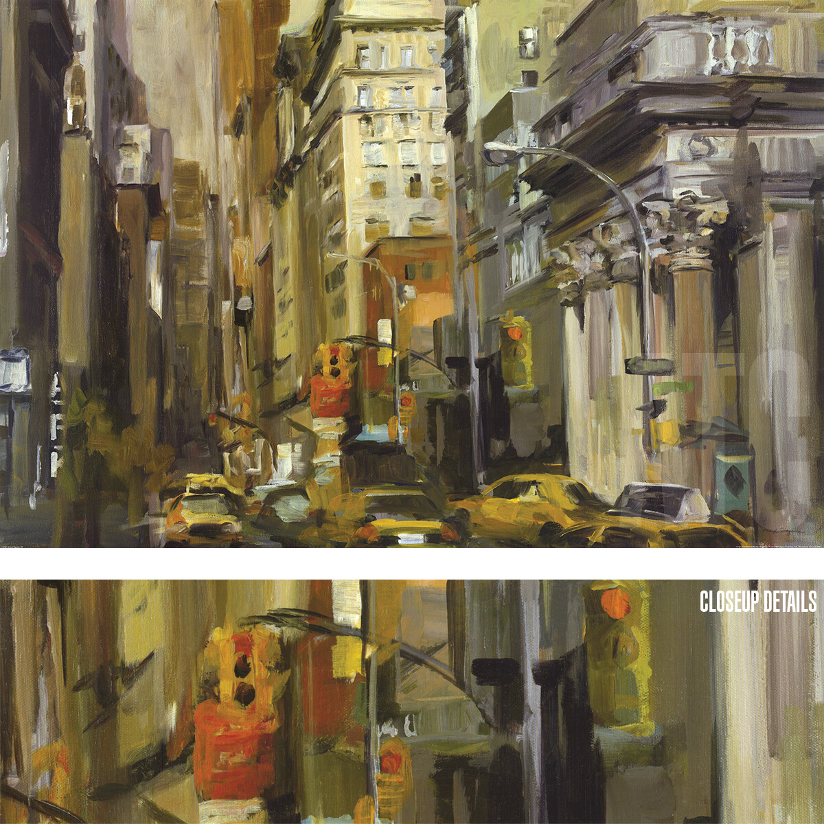36W »x24H » UNION SQUARE NEW YORK by MARILYN HAGEMAN – MANHATTAN CHOICES of CANVAS