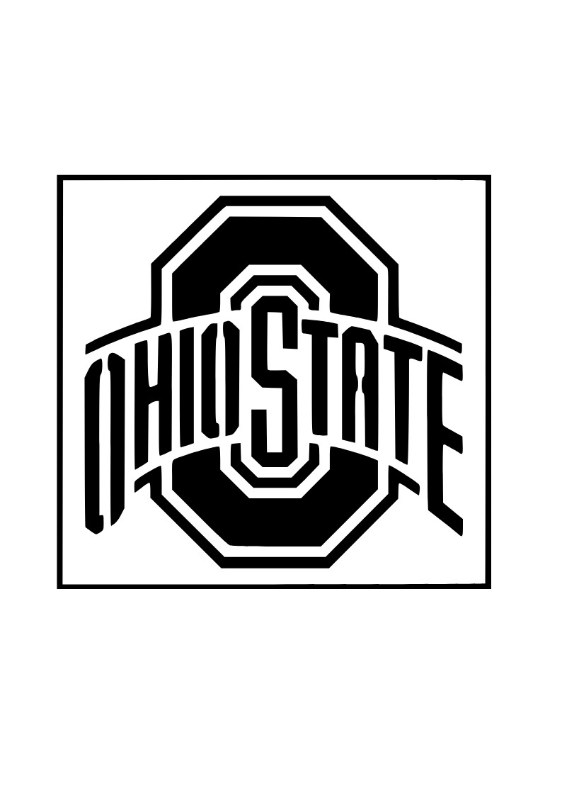 Stencil OHIO STATE BUCKEYES University Template Airbrush Paint Reusable 6&Prime;x6.5&Prime;