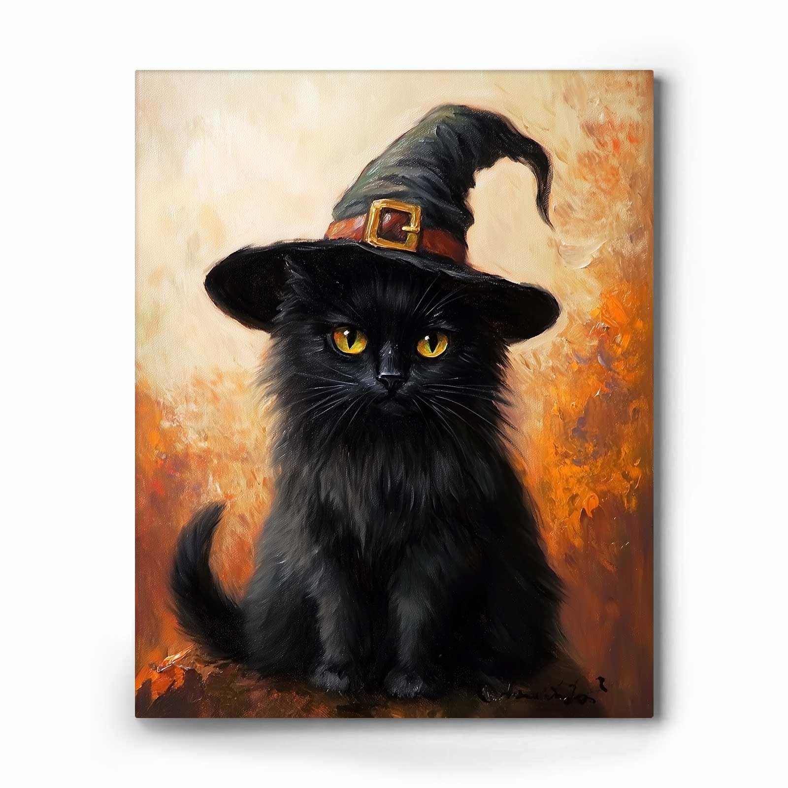 Halloween Canvas Wall Prints Three Witches In The Forest Oil Painting Poster