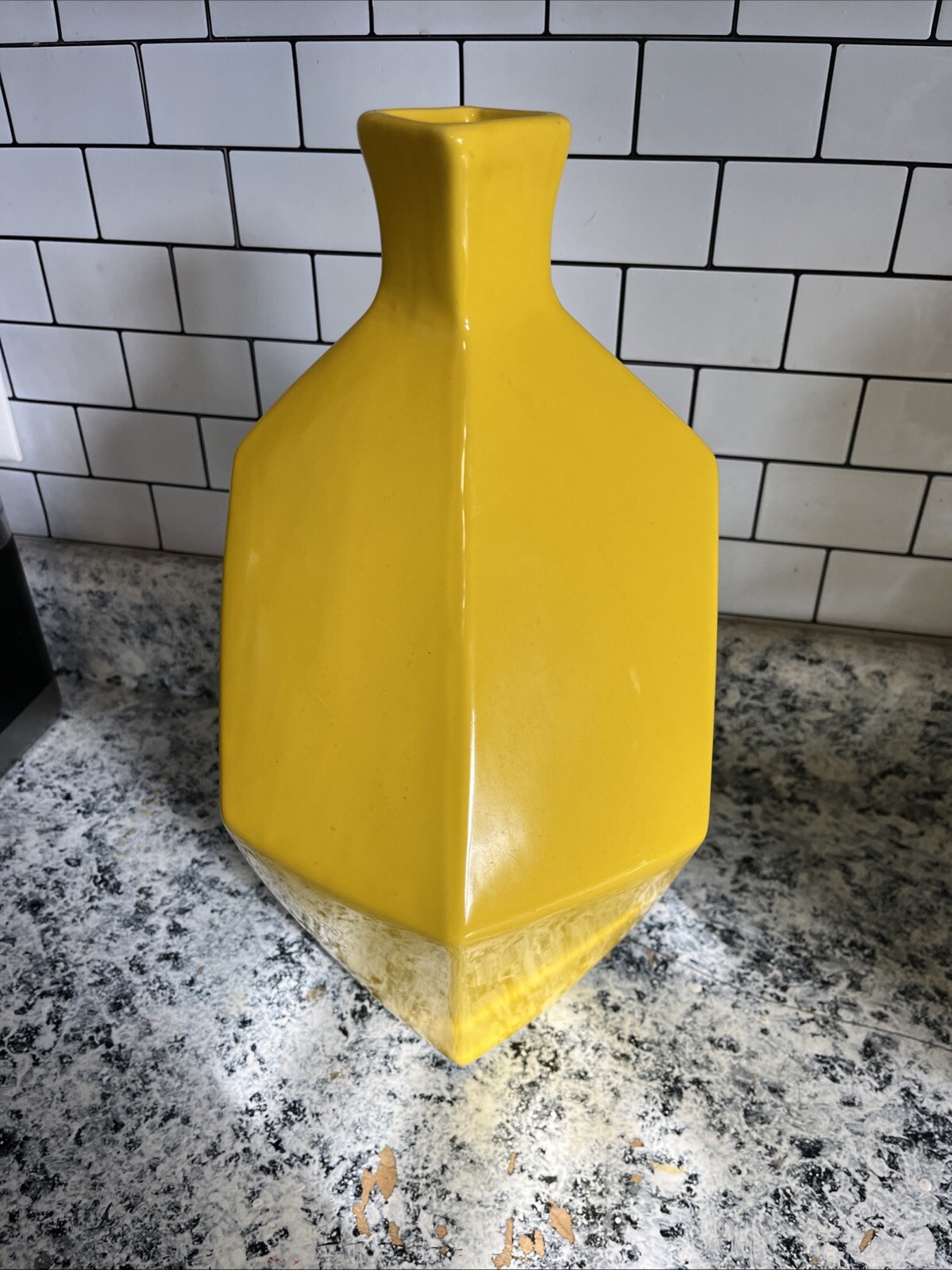 Yellow Geometric Modern Ceramic Vase