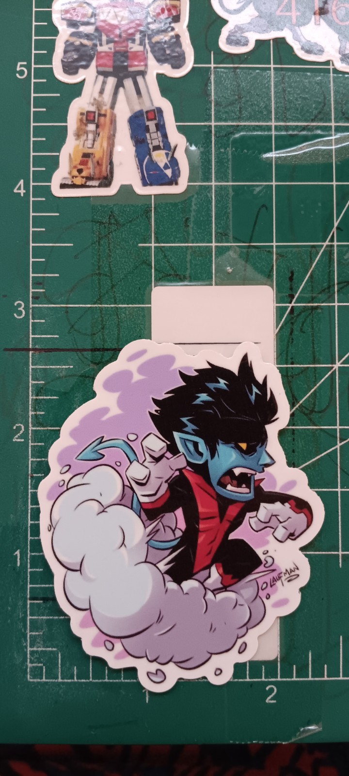 X-MEN&rsquo;S X NIGHTCRAWLER X VYNIL HIGH-GLOSS DIE-CUT STICKER 3X2 INCH STICKER X