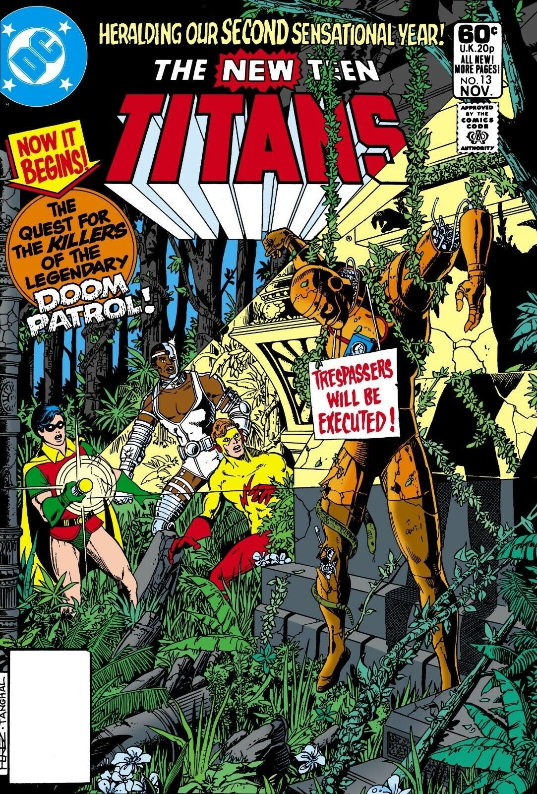 THE NEW TEEN TITANS #13 COMIC BOOK COVER Poster print 11&Prime;x17&Prime; home decor