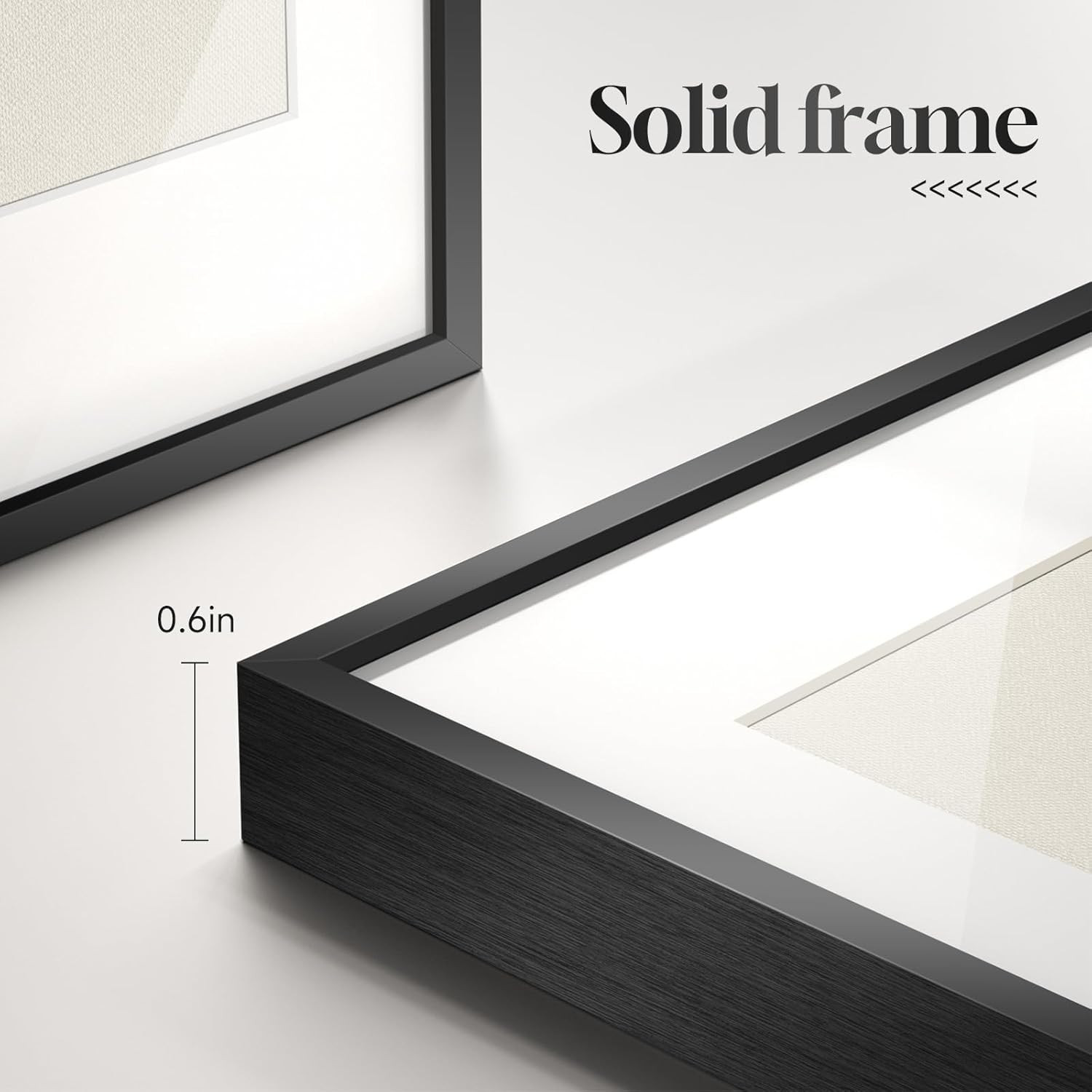 Framed Black & White Botanical Art Set – 4 Minimalist Floral Prints, 8×10 Inch