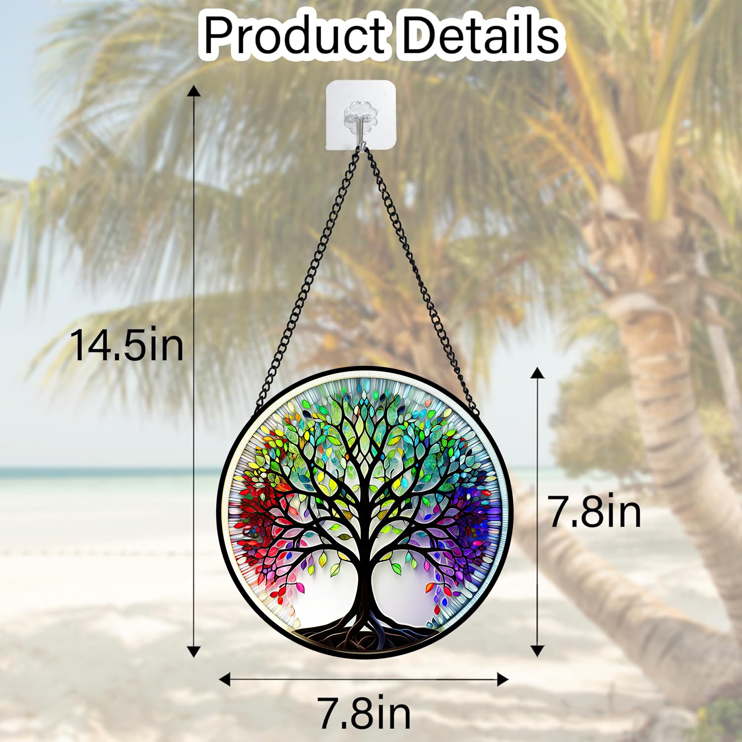 Tree of Life Stained Glass Suncatcher, Window Decor and Gift for All Occasions