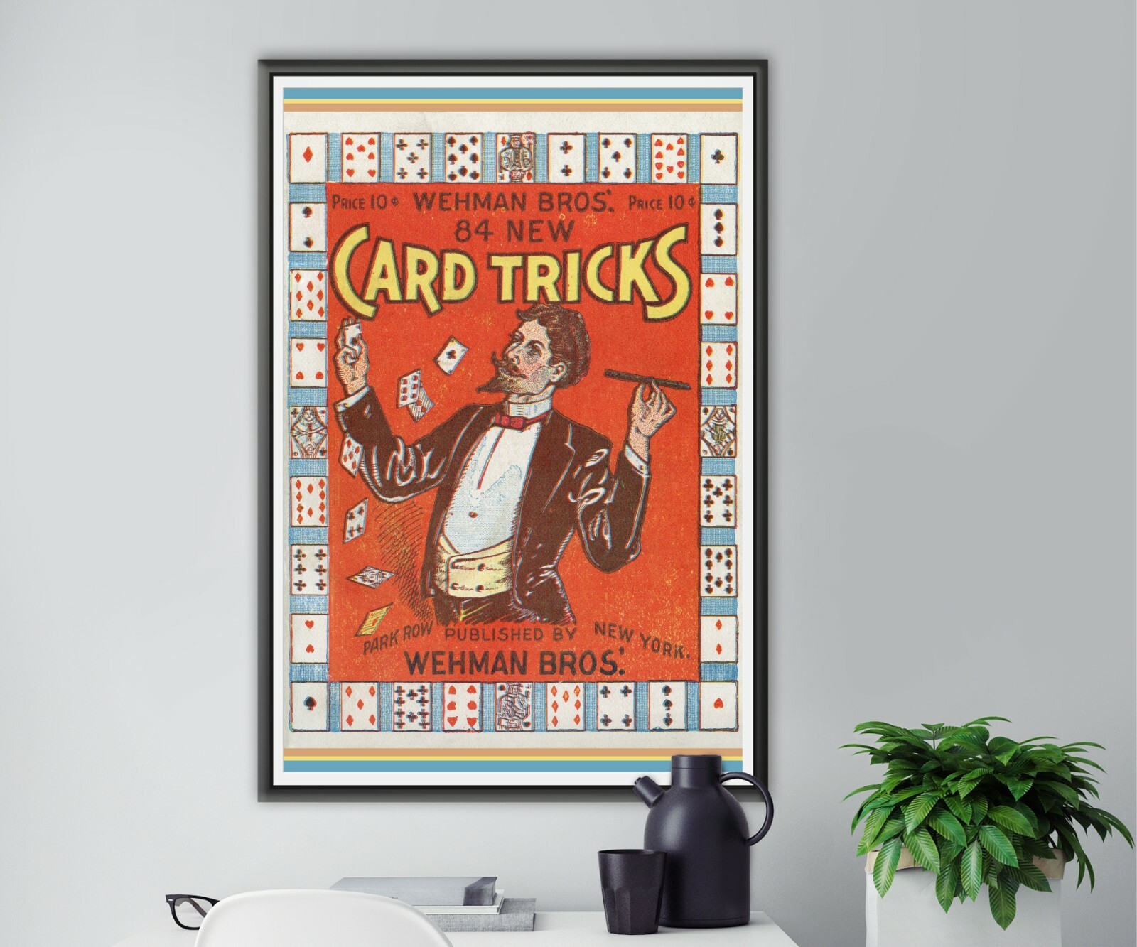 1907 Card Tricks Magician POSTER! (up to 24&Prime; x 36&Prime;) – Magic – Vintage – Deck