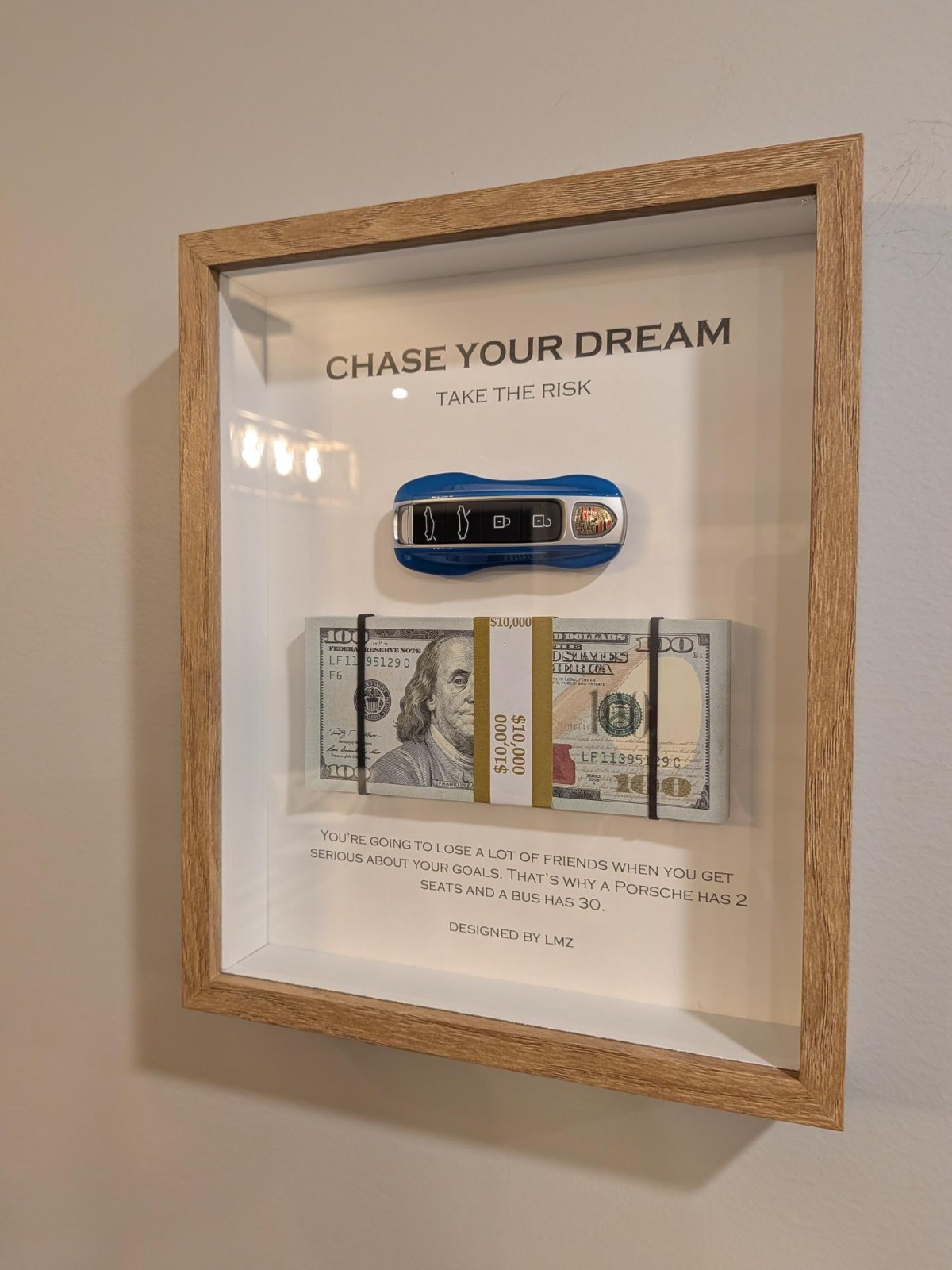 3D Money / Key Wall Art Frame 8.75&Prime; x 10.75&Prime;