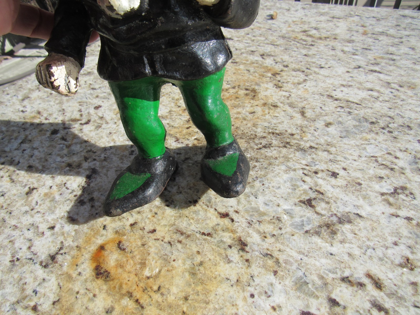 VINTAGE ORIGINAL c1900 HUBLEY GARDEN GNOME CAST IRON DOORSTOP
