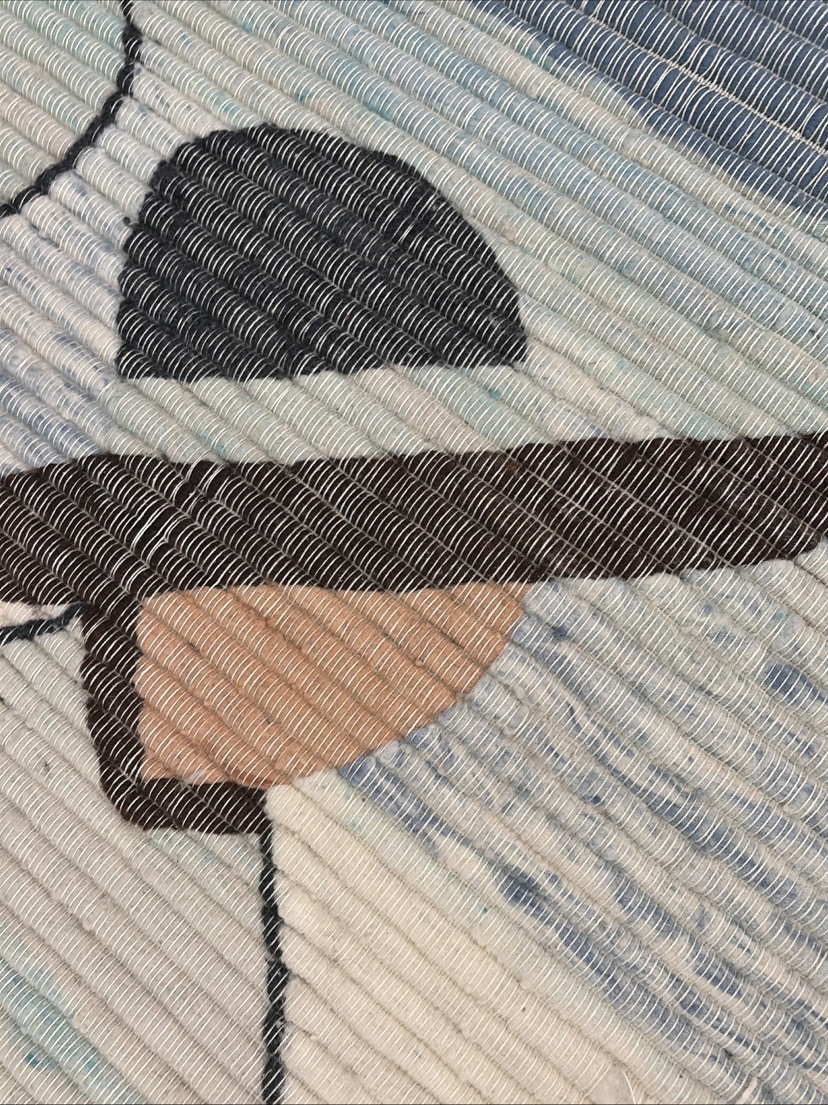 Vintage Artisan Peruvian Wool Wall Hanging: Figurative Tapestry Wall Art 38×43&Prime;