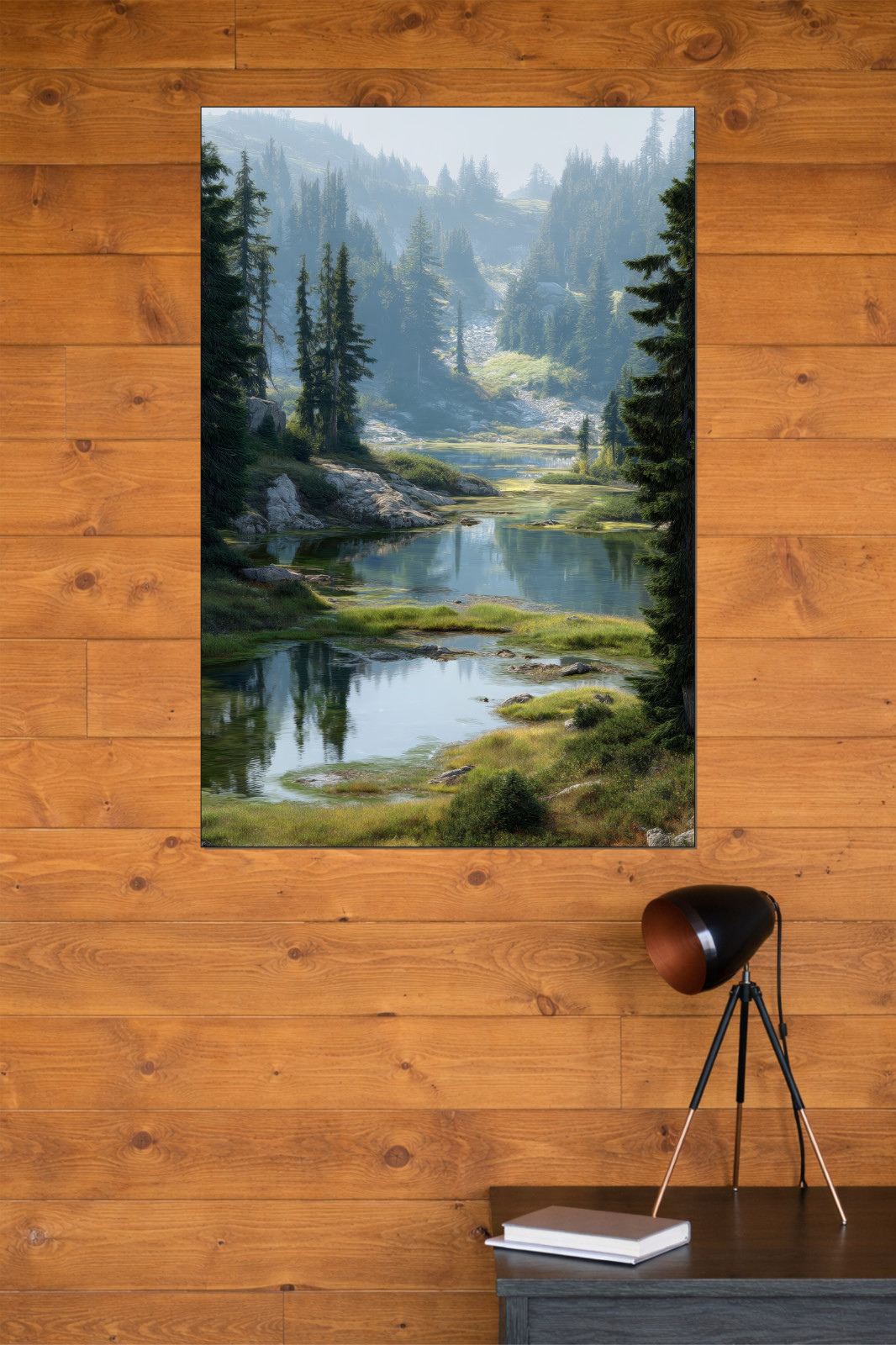 RIVER MOUNTAIN LANDSCAPE WALL ART PRINT/CANVAS POSTER 8 OPTIONS FREE SHIP L66