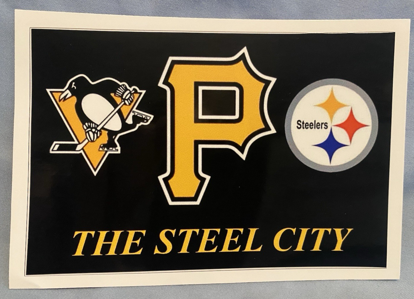 PITTSBURGH The Steel City Penguins Steelers Pirates Sticker *NEW* 5&Prime; x 3&Prime;
