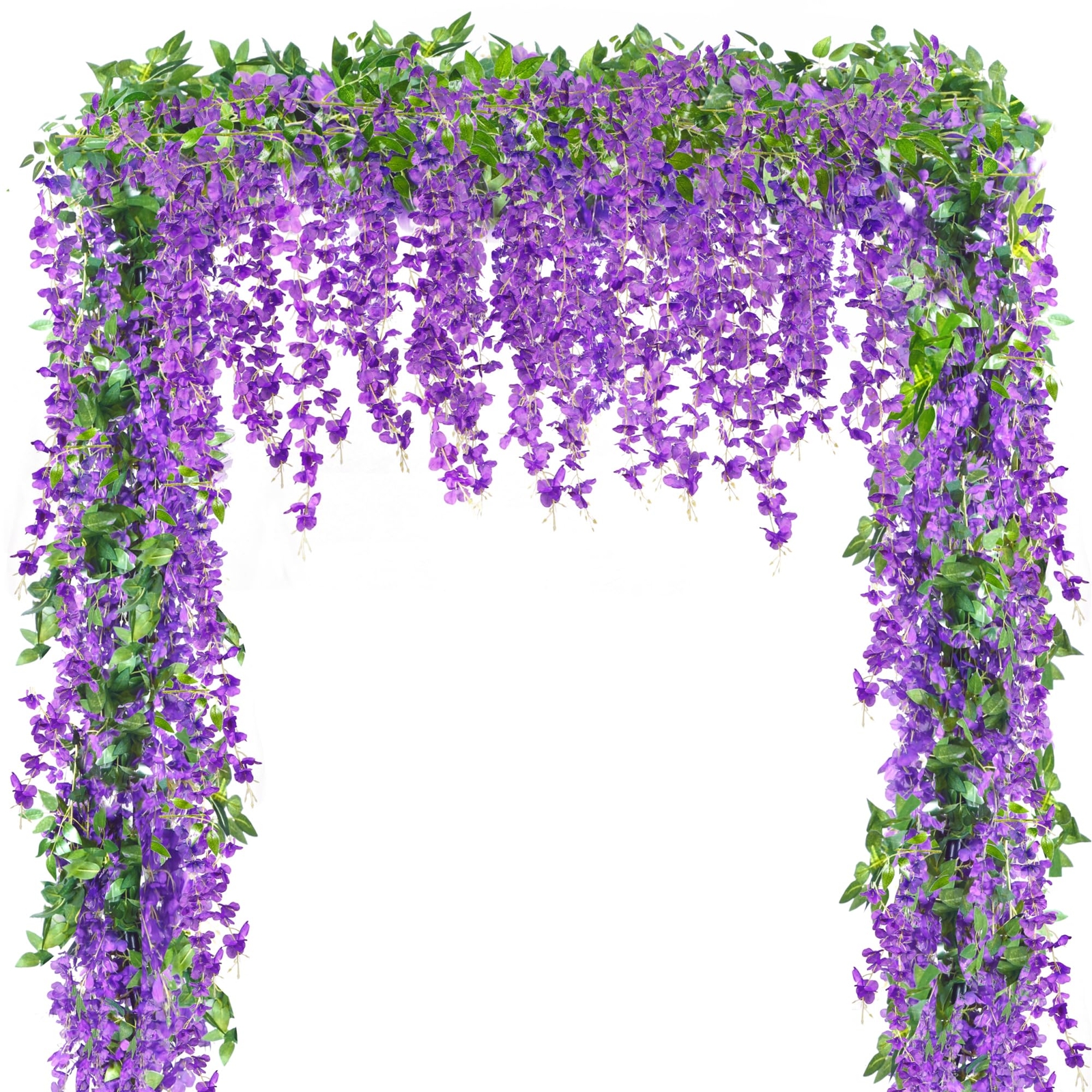 6 Pcs 36FT Artificial Wisteria Flower Garland Hanging Vines for Wedding Arch