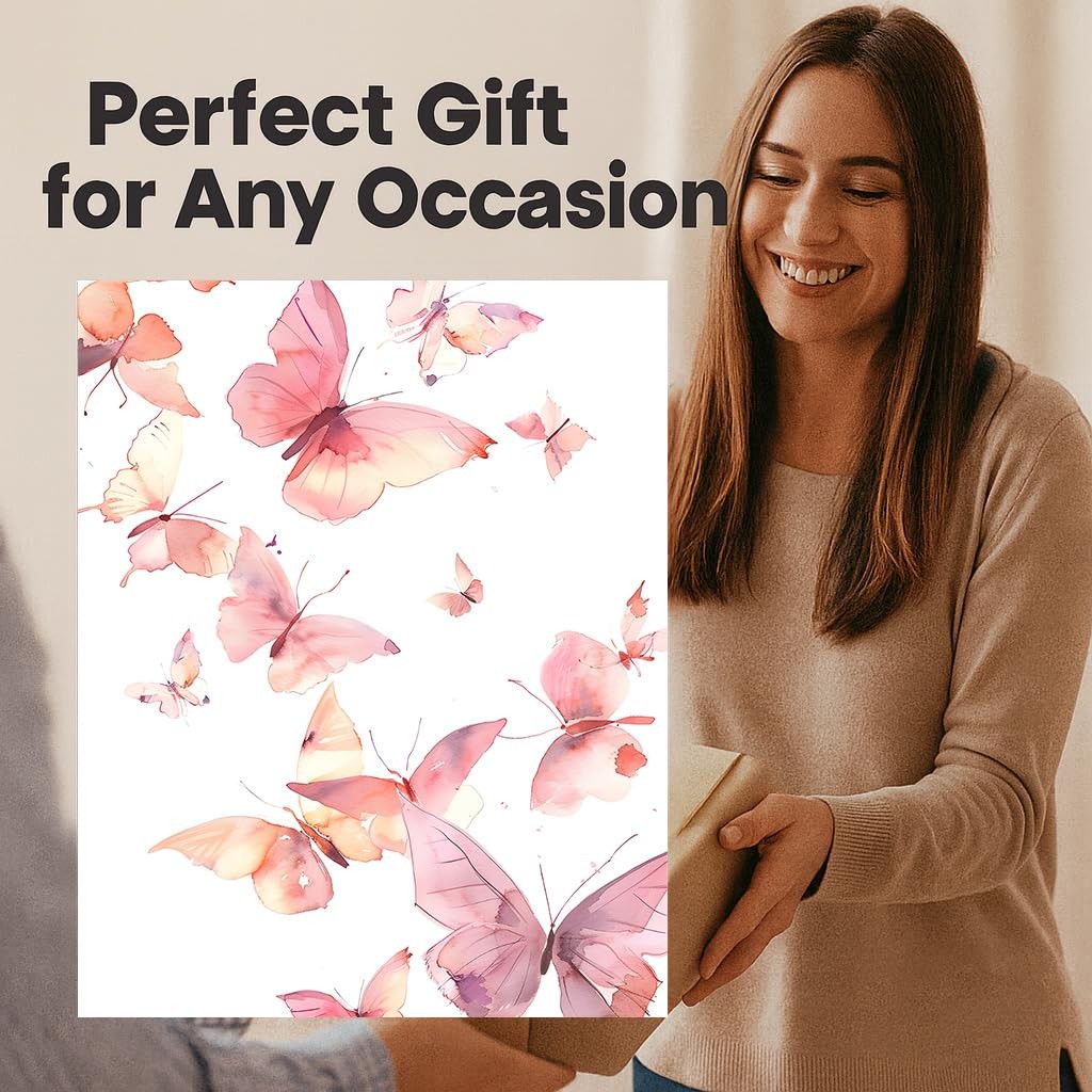 Nature Peach Butterfly Breeze Peach Butterfly 8×10 Animal Print Wall Art Poster