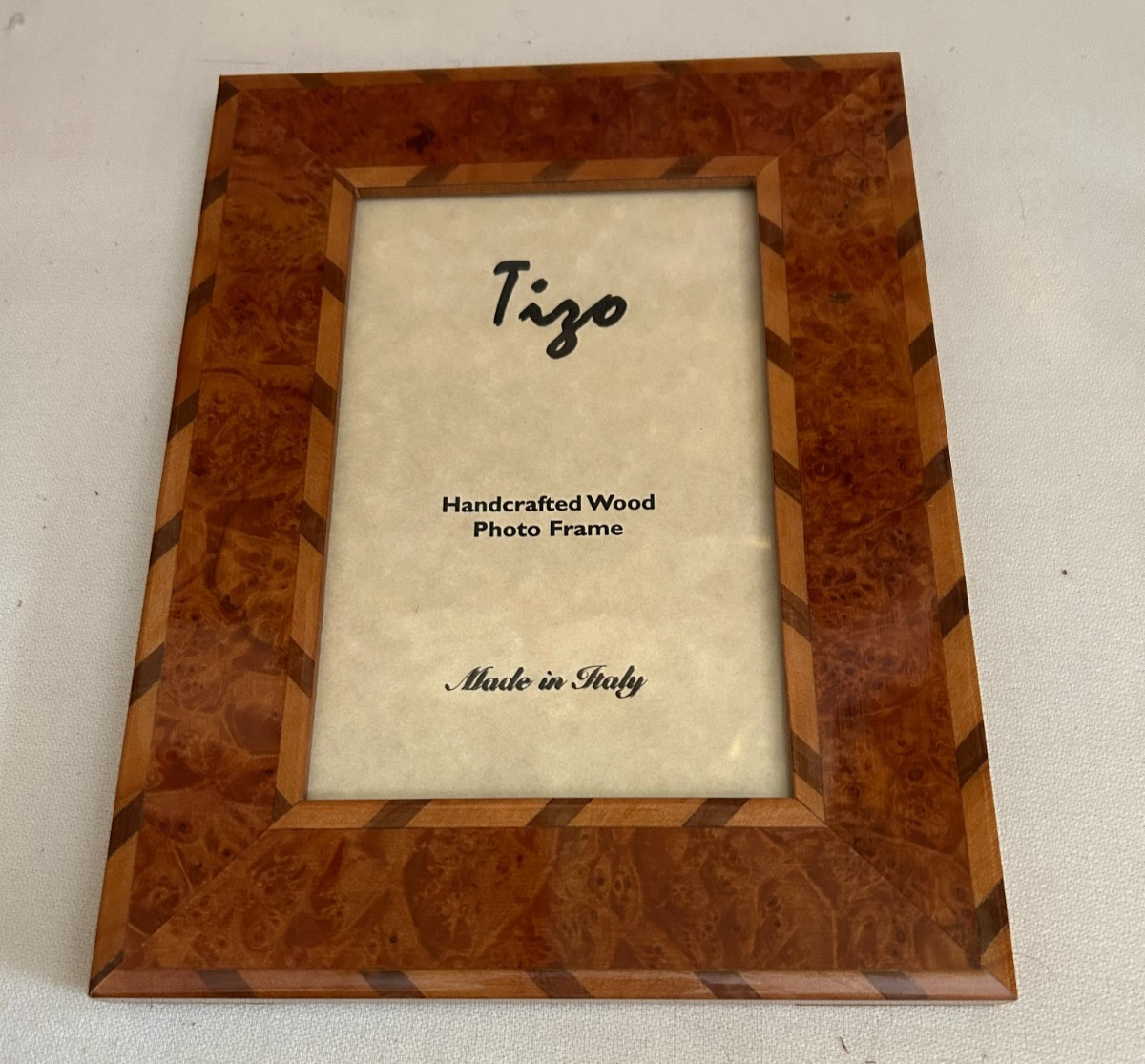 Tizo Handcrafted Wood Frame-made in Italy-8.5×6.5-holds 3.5×5.5 photo-new