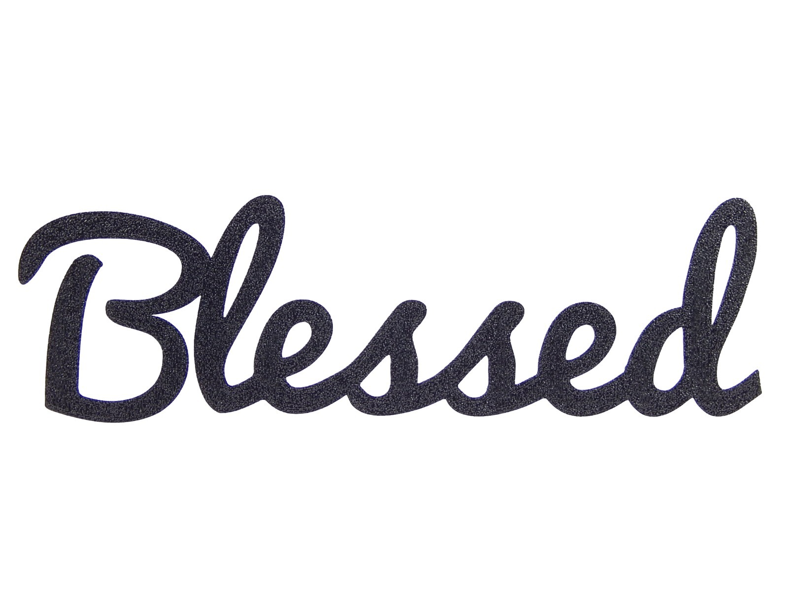 Blessed Word Art Sign Home Kitchen Decor Wall Hanging Cursive Script Typography