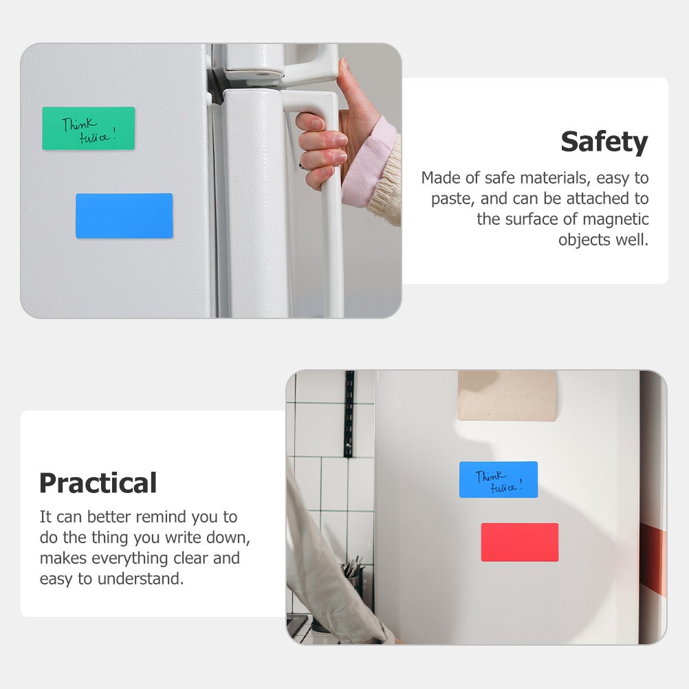 10Pcs Assorted Color Magnetic Labels for Office Whiteboard and Message Board
