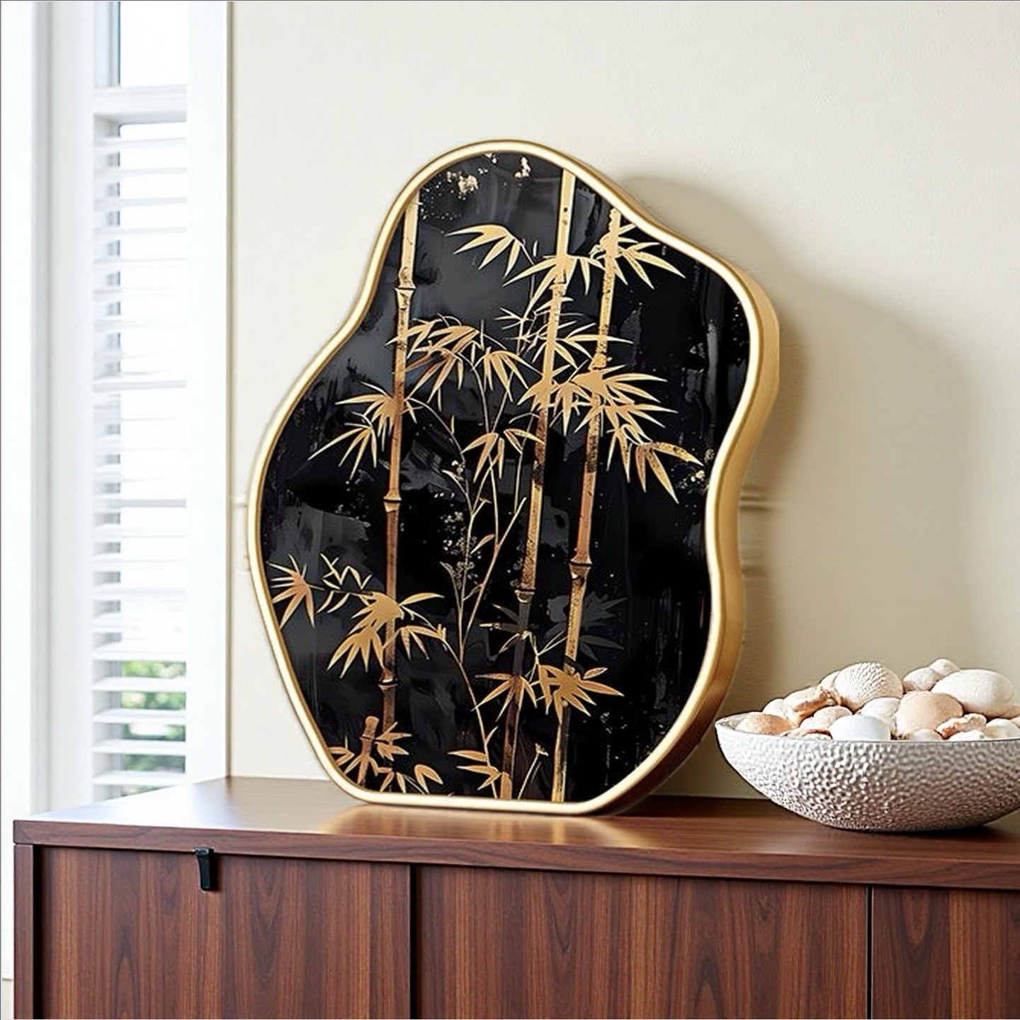 Vintage Retro Floral Tabletop Art Decor Botanical Nature-Inspired Display Plaque