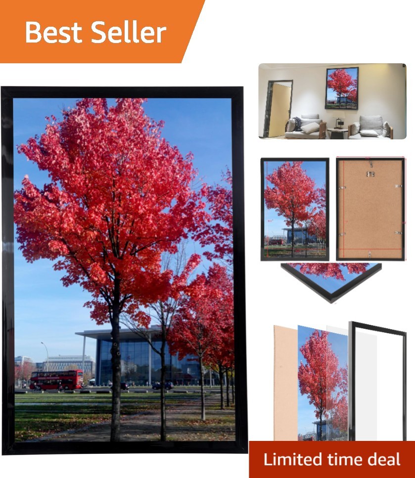 Elegant 11×17 Black Picture Frame for Posters & Wall Displays – Modern Style