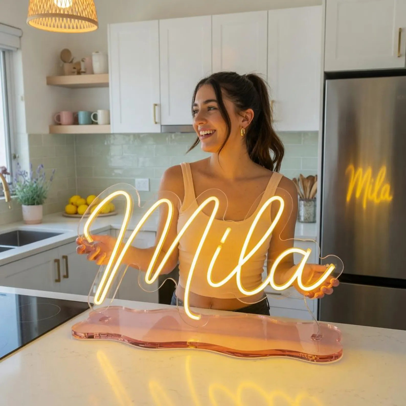 Personalized Neon Sign Custom LED Logo Bedroom Bar Wall Light Decor